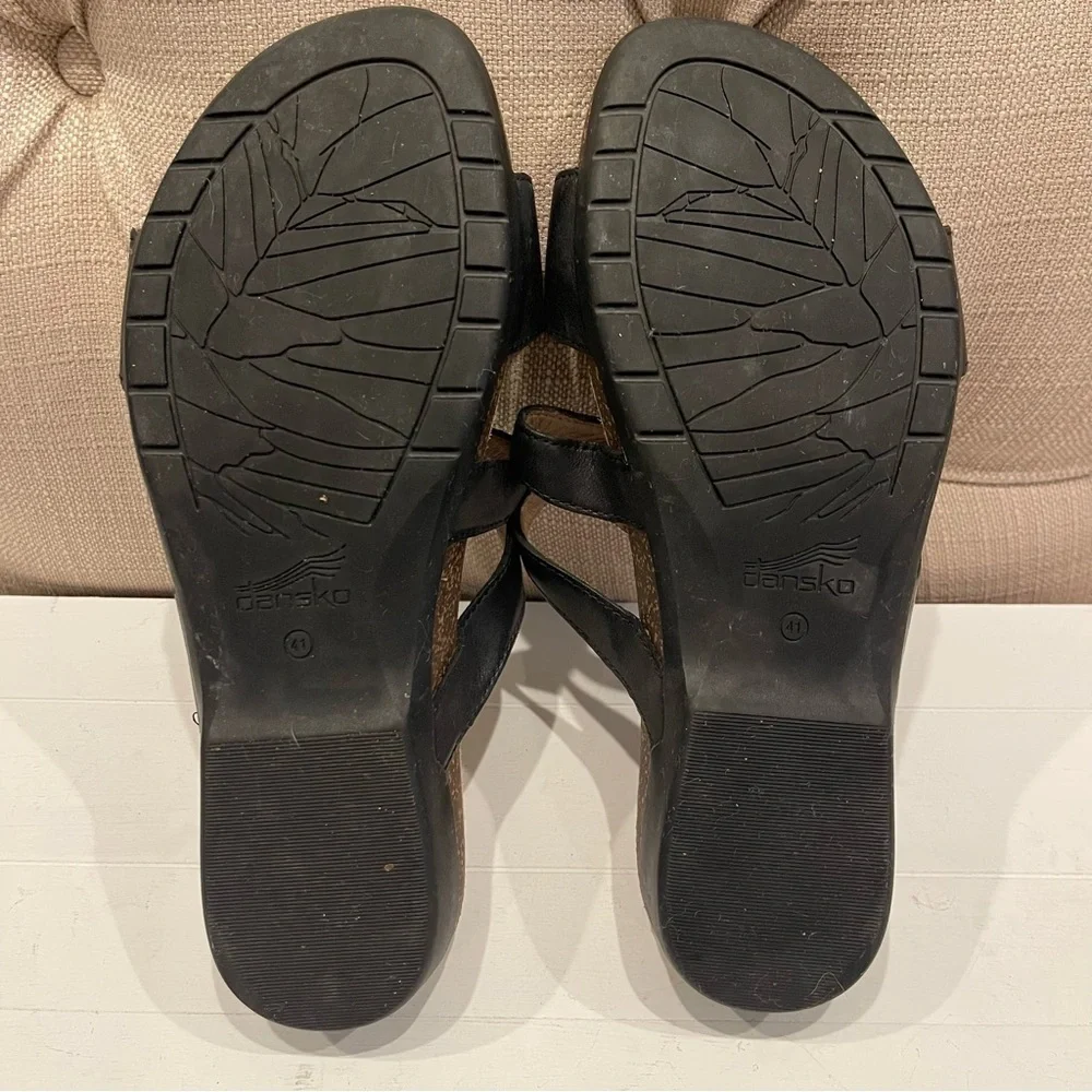 Dansko  Strappy Sandals Womens Shoes Size 41 EU 10.5-11 US Black Leather buckles
